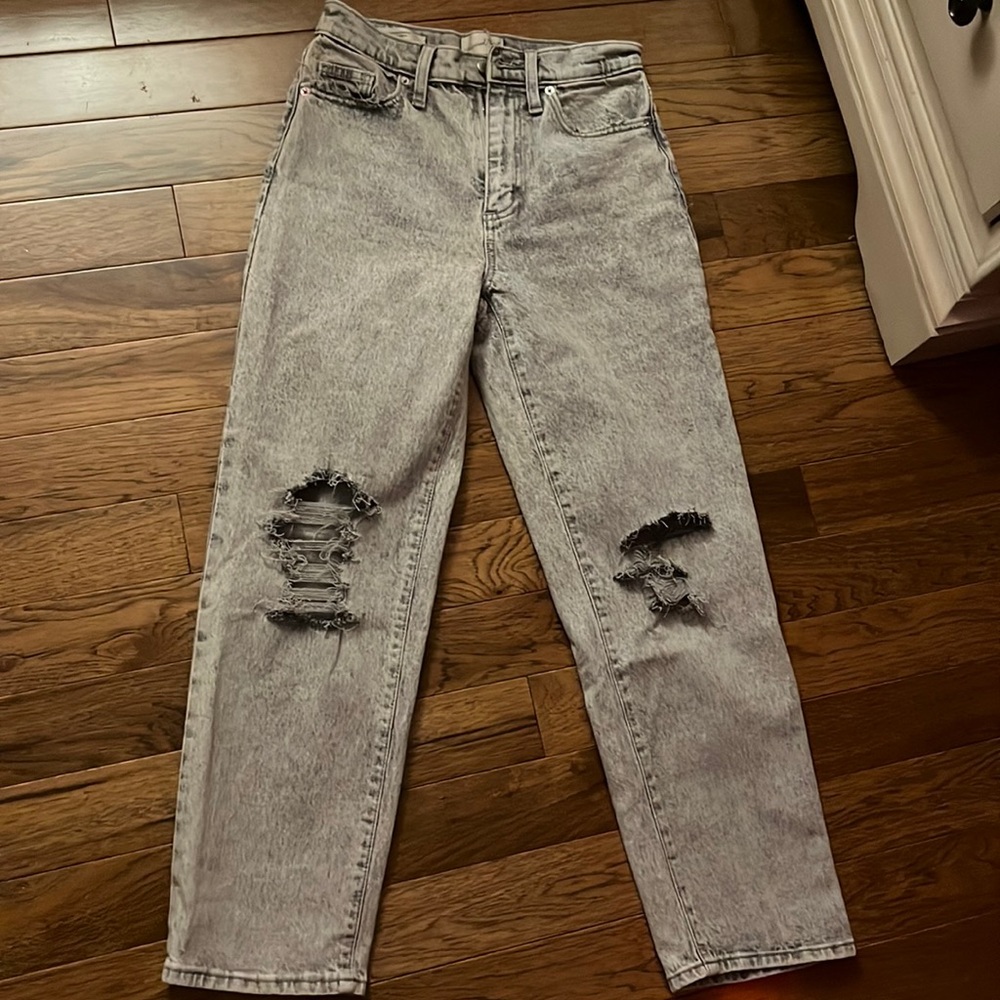 Straight jeans, Never worn, Size-00, Light grey